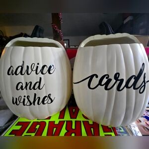 Fall pumpkin wedding Only ADVICE AND WISHES PUMPKIN is Left.